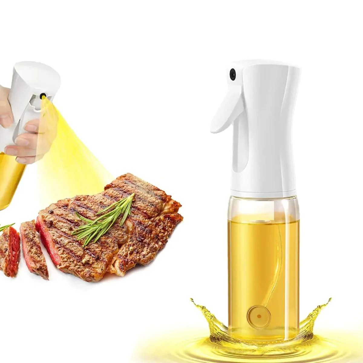 4Pcs Oil And Spice Countertop Set Daisy Glass Seasoning - Image 2