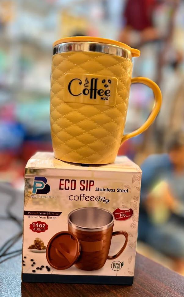 Eco Sip Stainless Steel Coffee Mug 400ml - Image 5
