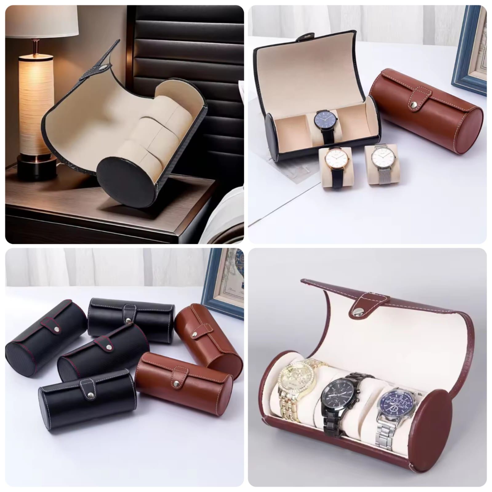 3 Slot Wristwatch Bracelet Organizer Travel Pouch Portable