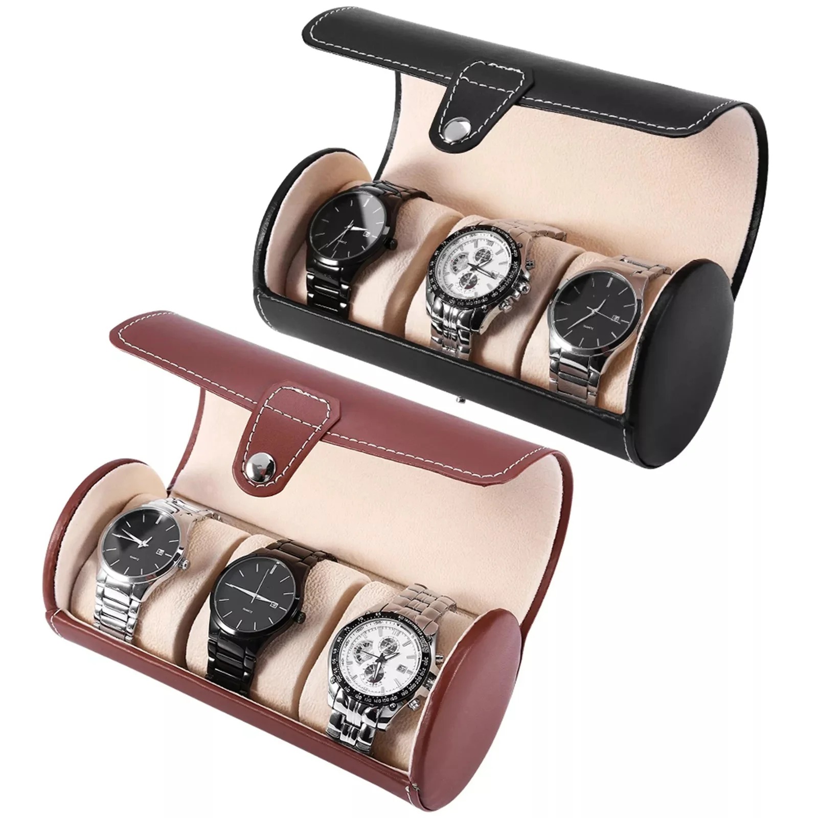 3 Slot Wristwatch Bracelet Organizer Travel Pouch Portable - Image 3